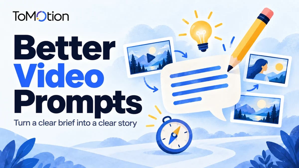 Better Video Prompts — a written brief connects to storyboard scenes.