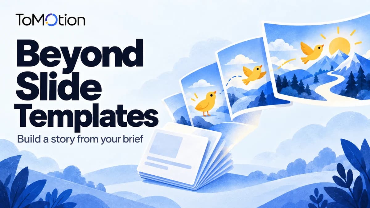 Beyond Slide Templates — template tiles become a connected visual story.